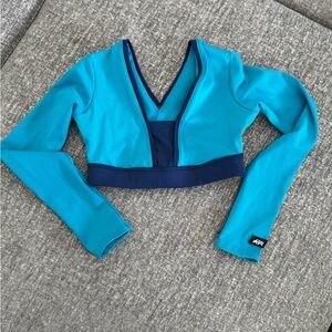 Tiger Friday- reversible Brooke Long Sleeve Crop - Acadia - CL